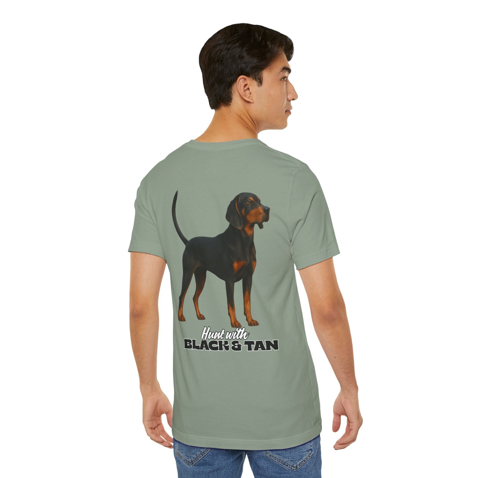 Hunt with Black and Tan - Bella + Canvas 3001 - Unisex Jersey Short Sleeve Tee - Image 35