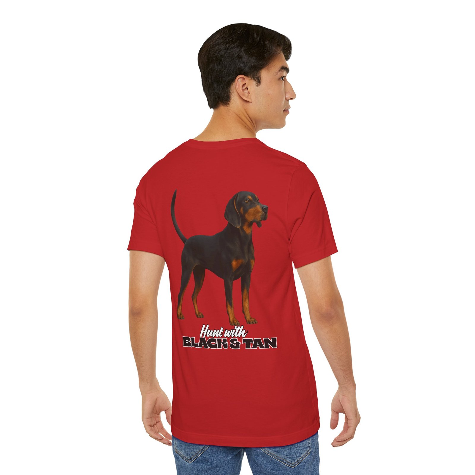Hunt with Black and Tan - Bella + Canvas 3001 - Unisex Jersey Short Sleeve Tee - Image 51