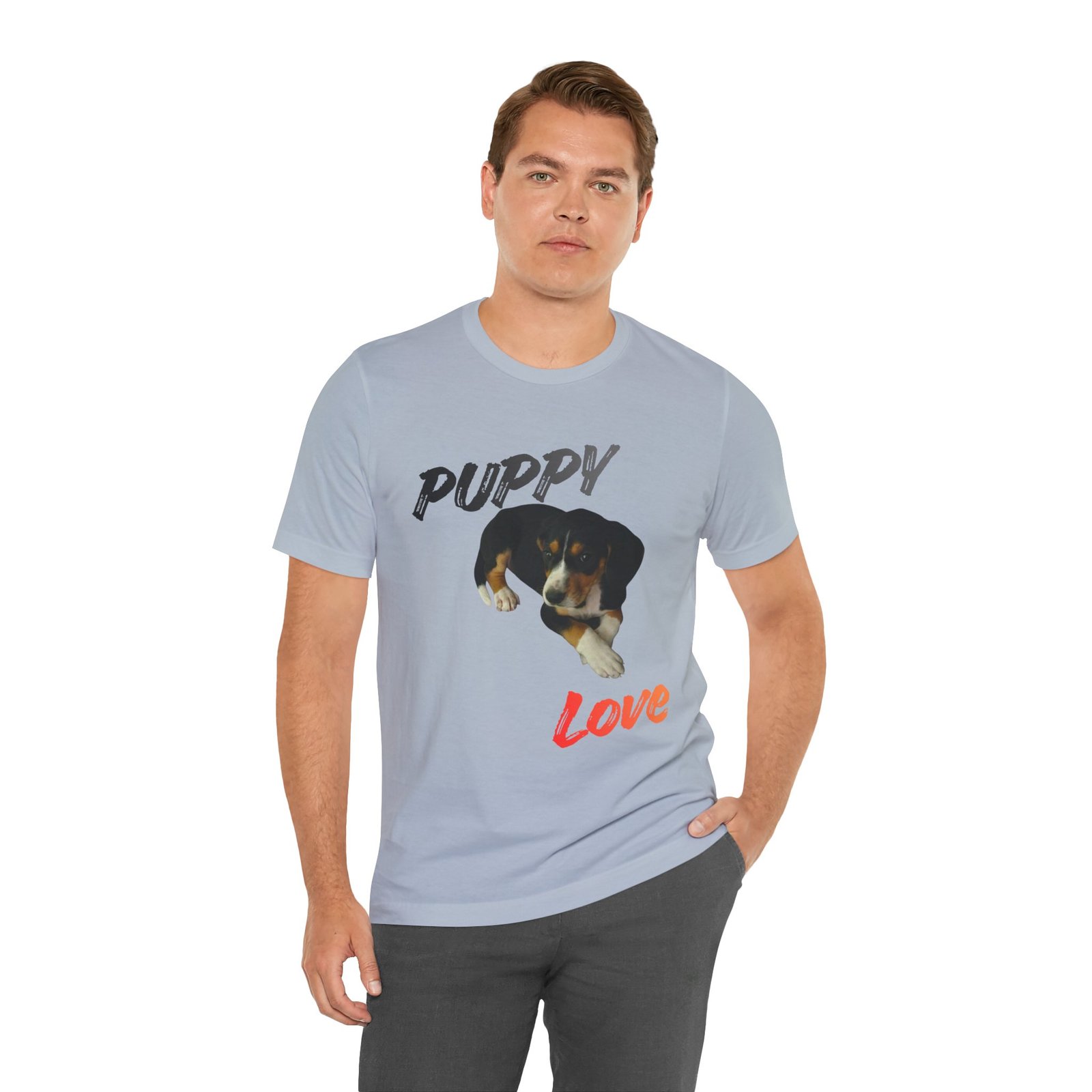 Puppy Love - Bella+Canvas · 3001 - Unisex Tee - Image 3