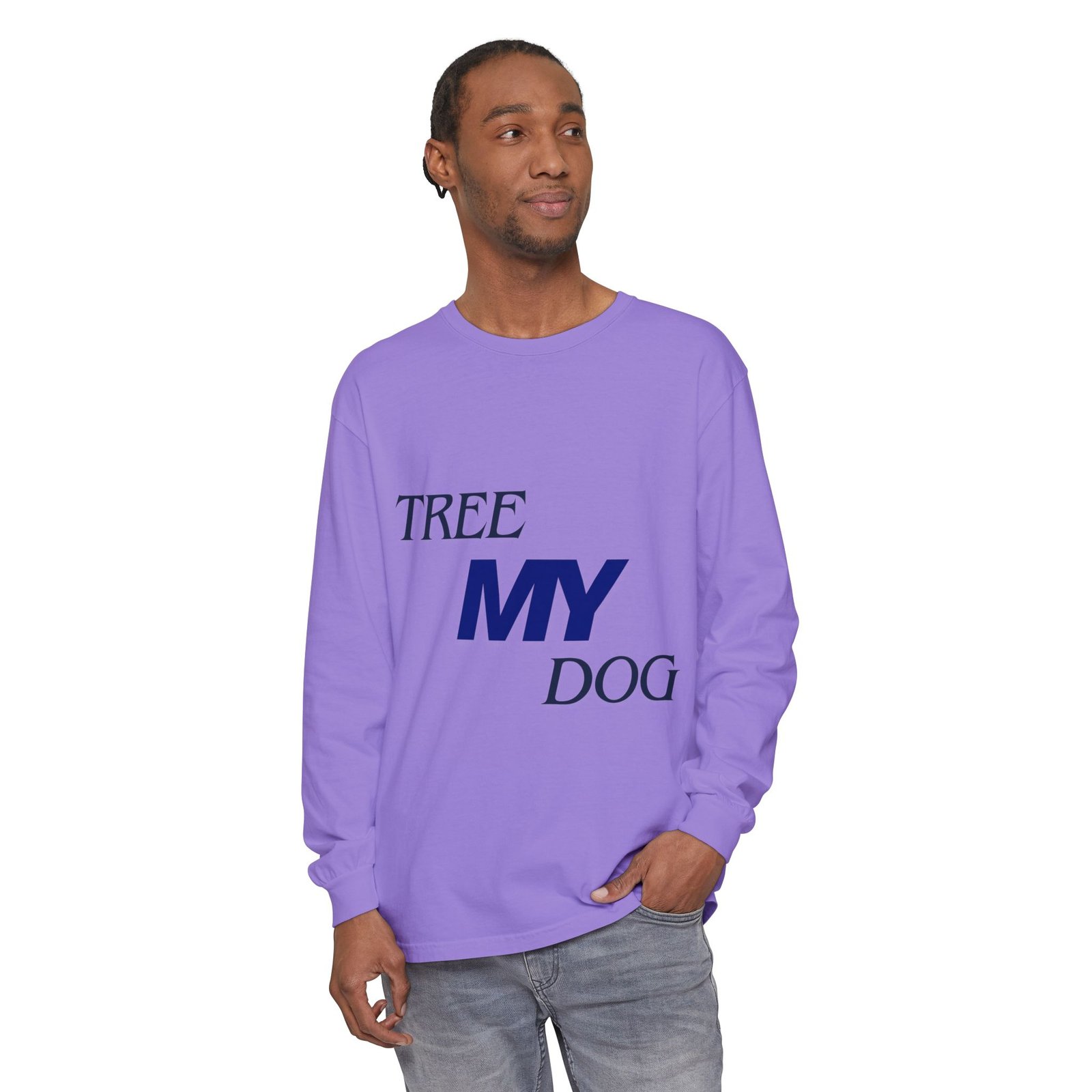 Tree My Dog - Comfort Colors® · 6014 - Unisex Long Sleeve Tee - Image 39