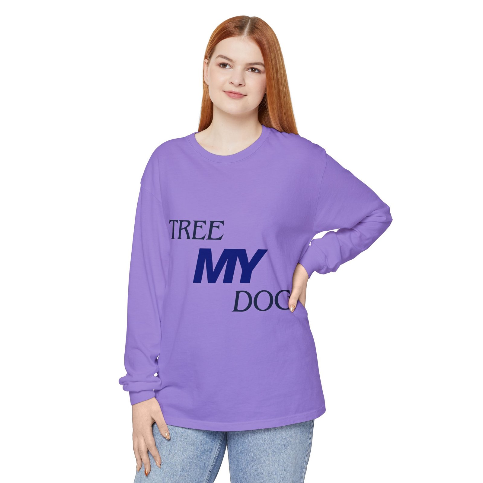 Tree My Dog - Comfort Colors® · 6014 - Unisex Long Sleeve Tee - Image 37